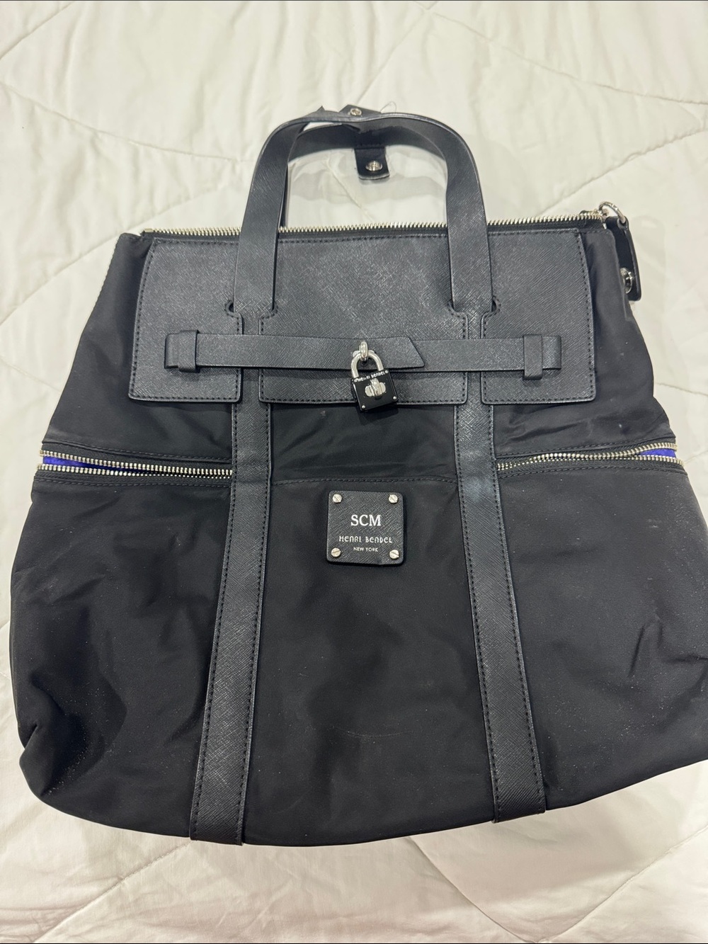 Black  Tote/back pack Bag with Top Handles